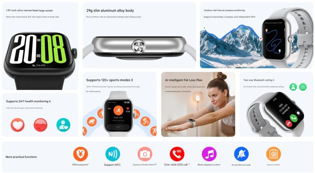 Смарт-часы HONOR Watch X5 с AMOLED-экраном и защитой 5ATM + IP68 представлены